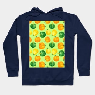 Pumpkins watercolor pattern 2 Hoodie